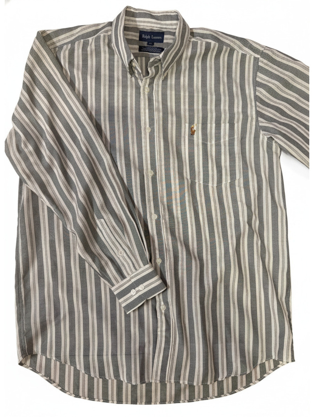 Vintage Polo Ralph Lauren Striped Button Down Shirt XXL